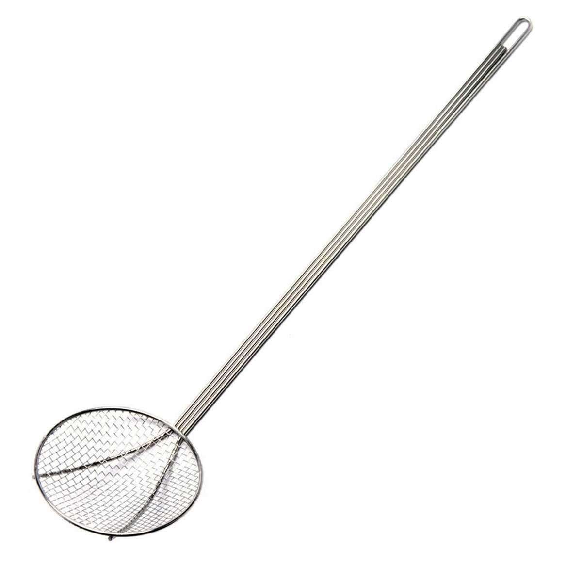 Mesh skimmer with a 36-in handle on a white background.