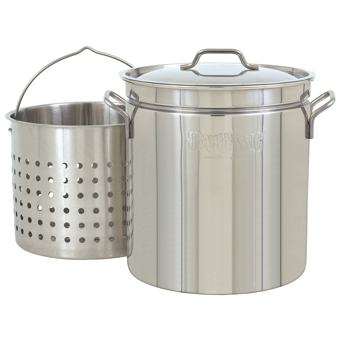 36-qt Stainless Stockpot with Basket